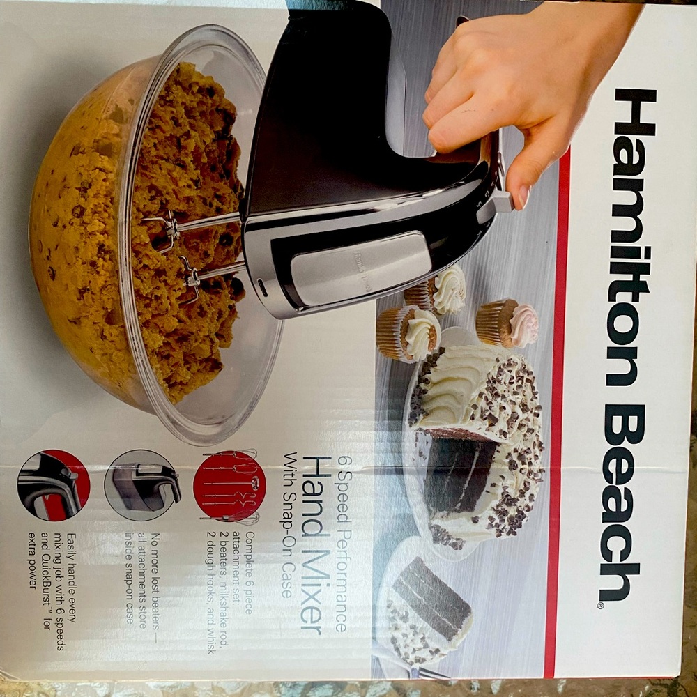 Hamilton Beach 62621 6 Speed Hand Mixer - Black And Silver